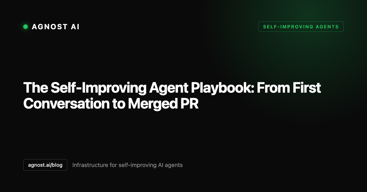 The Self-Improving Agent Playbook: From First Conversation to Merged PR ...
