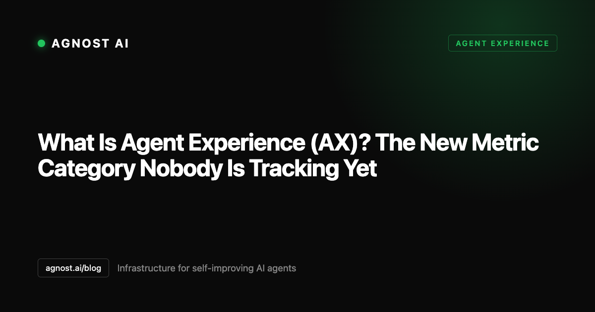 What Is Agent Experience (AX)? The New Metric Category Nobody Is ...